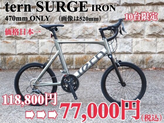 価格日本一！tern SURGE 77,000円均一　IRON