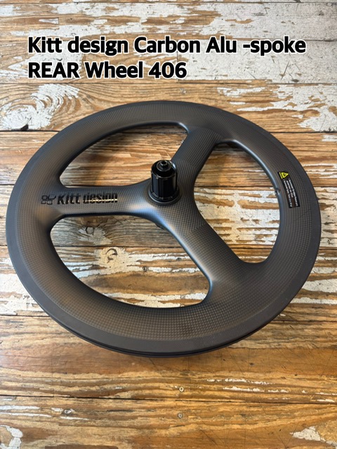 Kitt design Carbon Alu -spoke　REAR Wheel 406